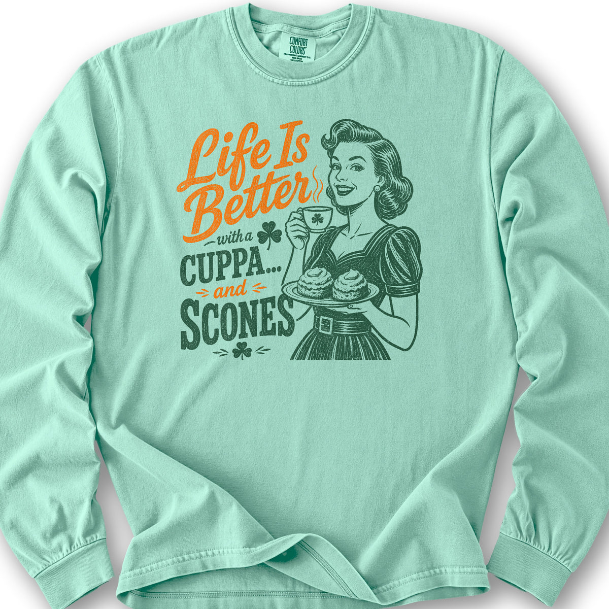 Cuppa Scones Long Sleeve Shirt - Island Reef