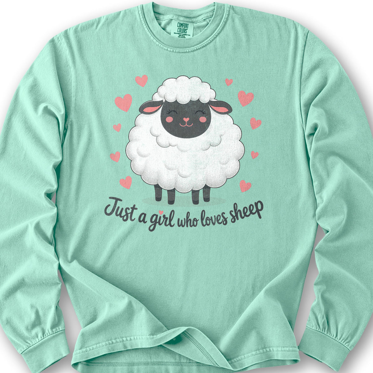 Just A Girl Sheep Long Sleeve Shirt