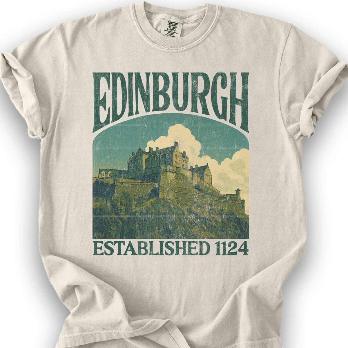 Edinburgh Scotland "Big and Bold" T-Shirt - Ivory