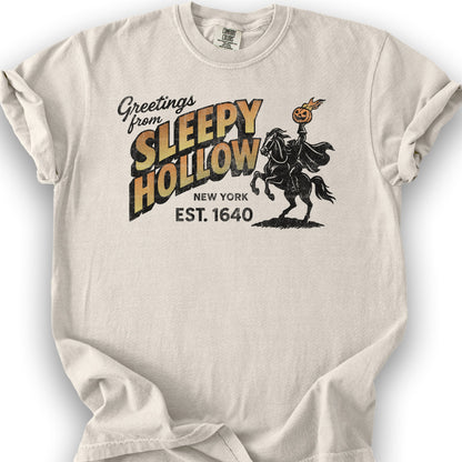 Greetings From Sleepy Hollow T-Shirt - Ivory