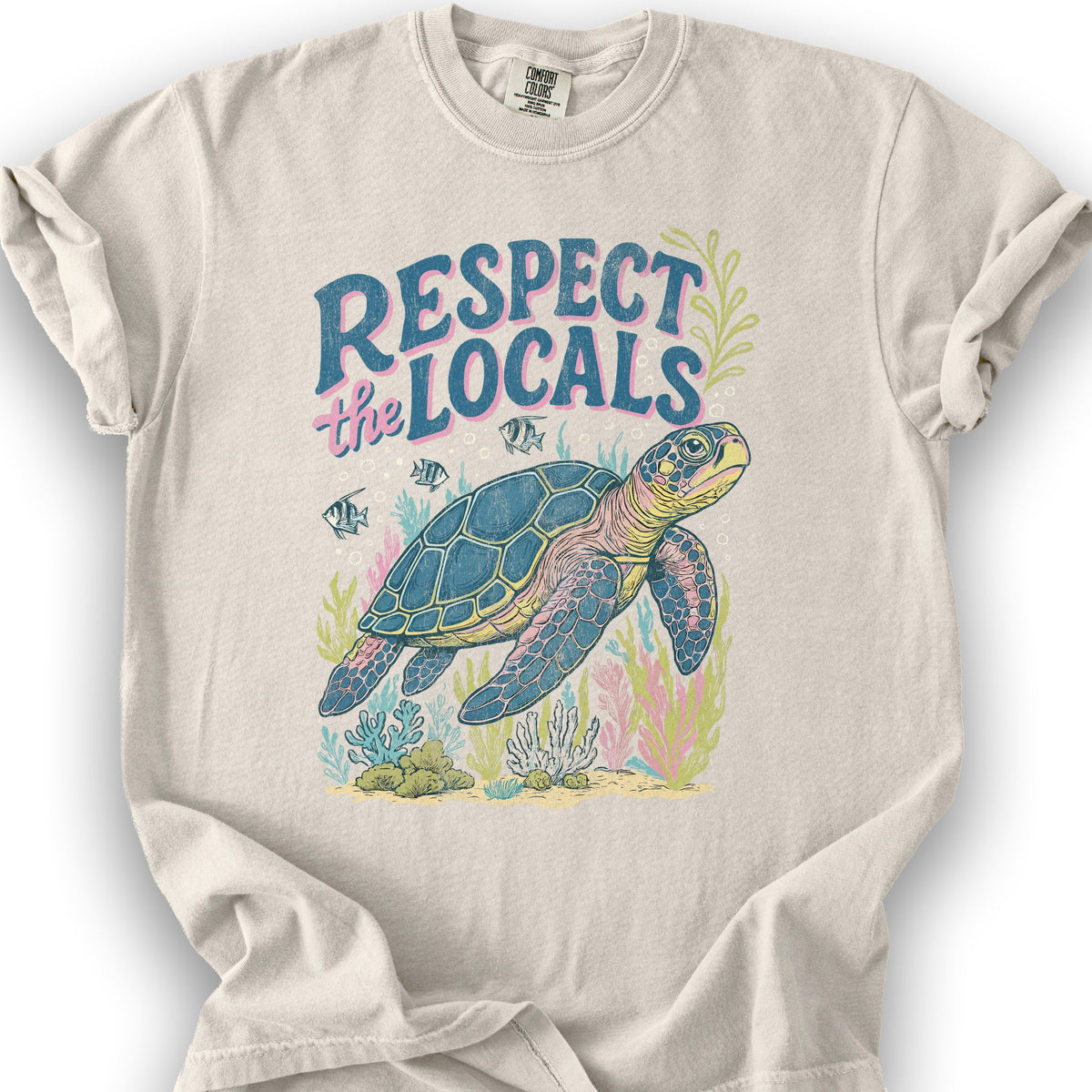 Respect the Locals "Sea Turtle" T-Shirt - Ivory
