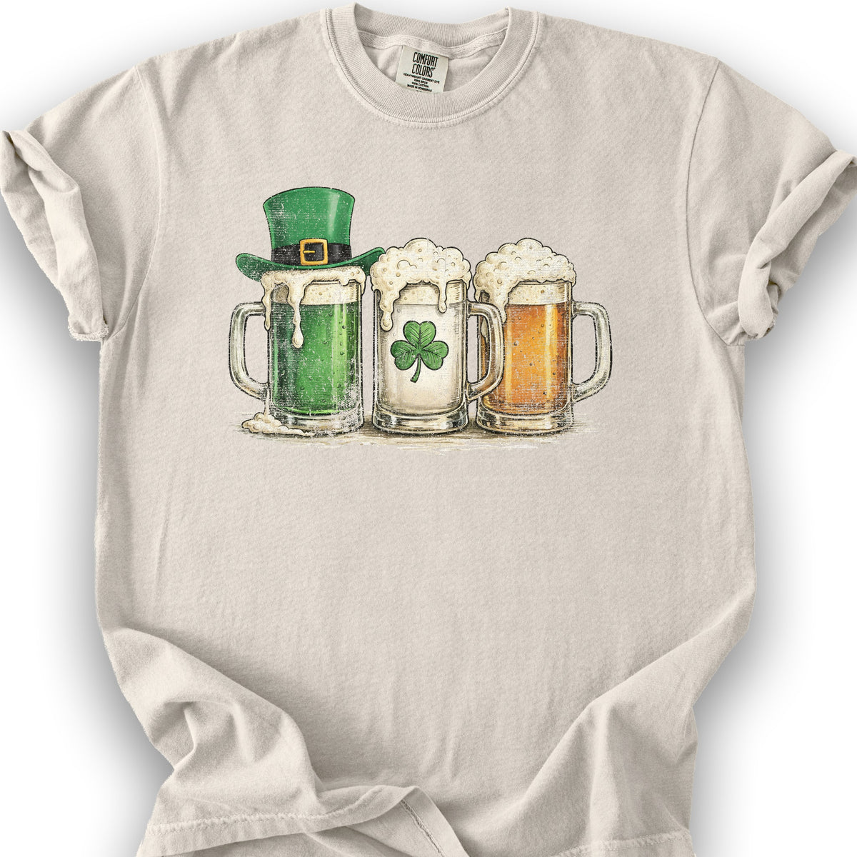 Irish Flag Mugs T-Shirt - Ivory