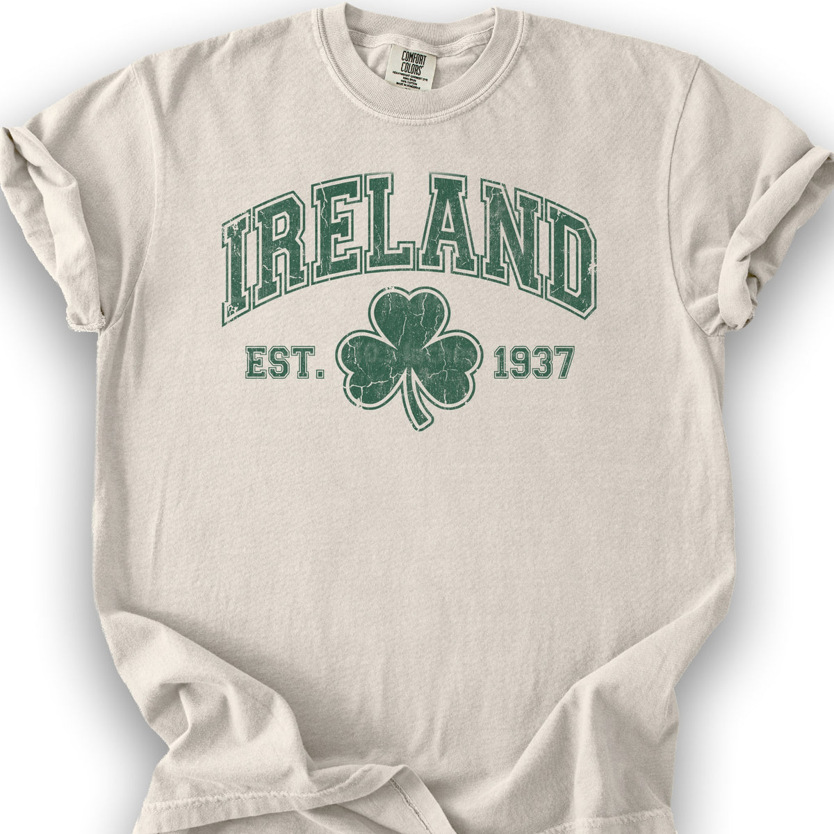 Ireland Vintage Varsity T-shirt - Ivory