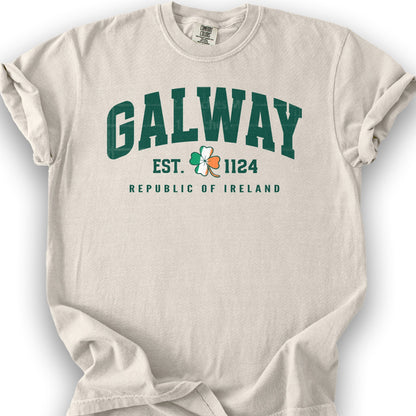 Galway Varsity Flag T-Shirt - Ivory
