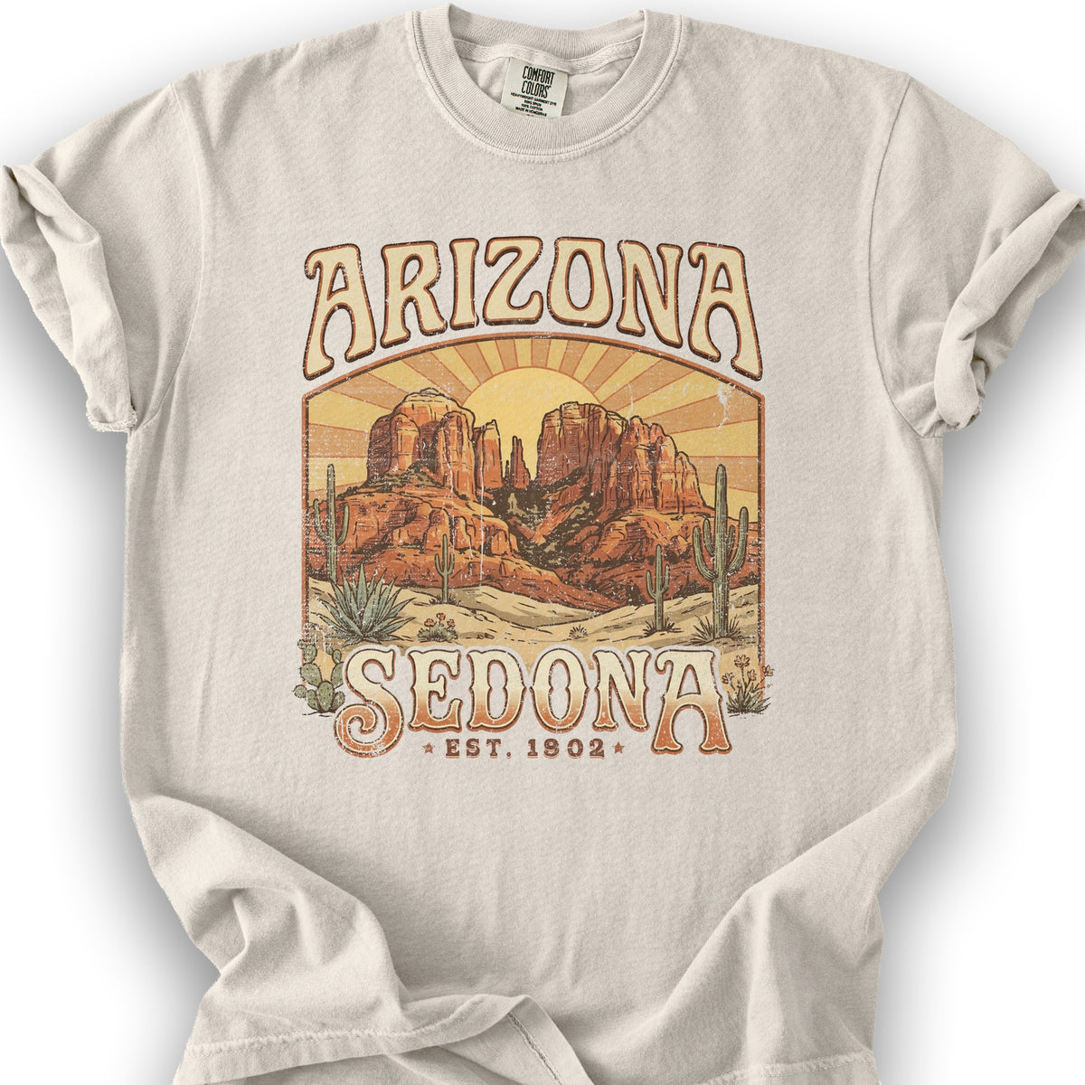 Sedona Arizona Sunset T-Shirt - Ivory