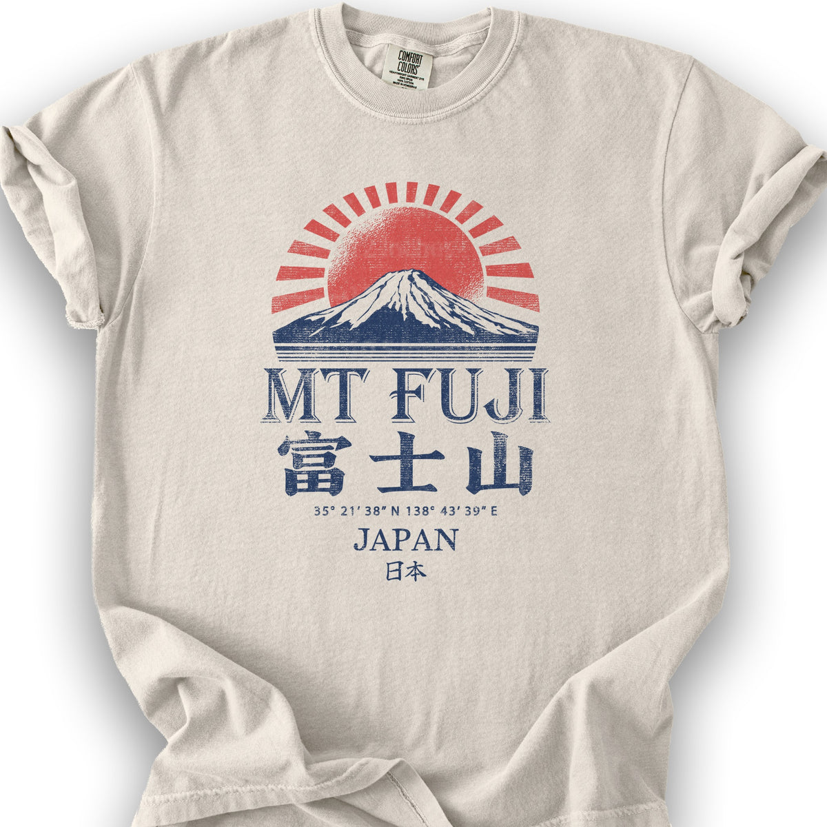 Mount Fuji Rising Sun T-Shirt - Ivory