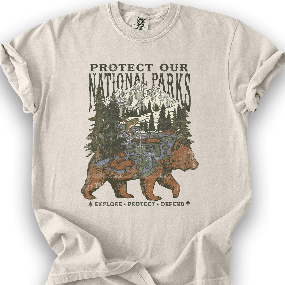 Protect Our Parks Bear T-Shirt - Ivory