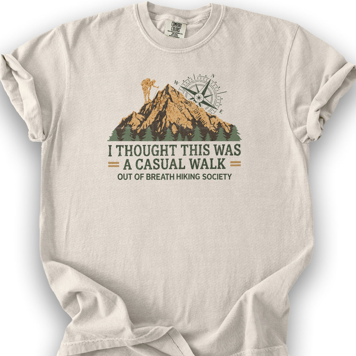 Casual Walk Hiking T-Shirt - Ivory