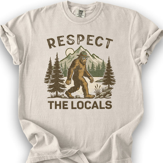 Respect The Locals Bigfoot Ranger T-Shirt - Ivory