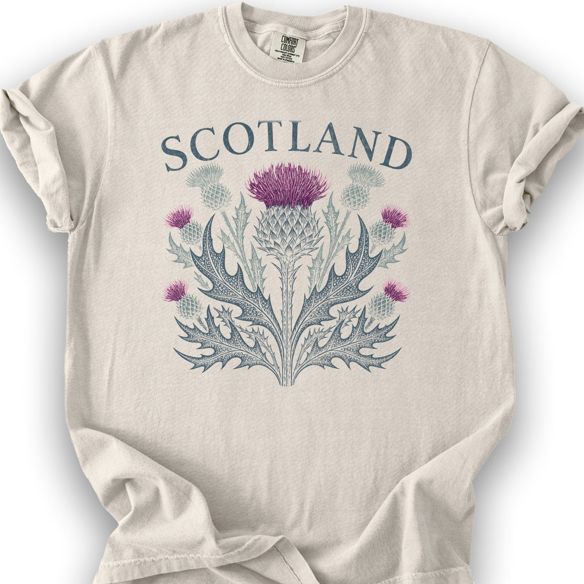 Scotland Thistle Echo T-Shirt - Ivory