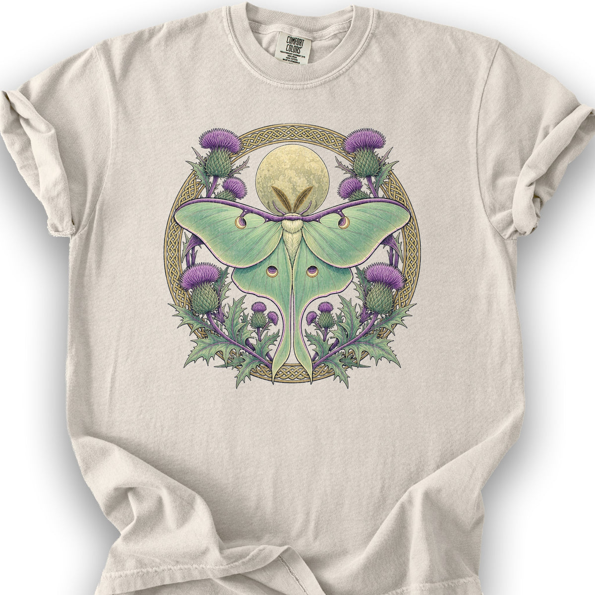 Thistle Luna Moth T-Shirt - Ivory