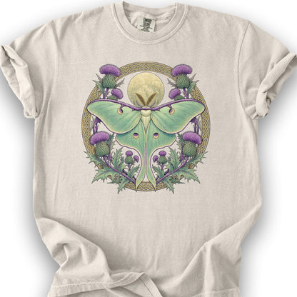 Thistle Luna Moth T-Shirt - Ivory