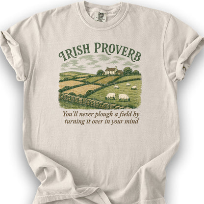 Plough Proverb T-Shirt - Ivory