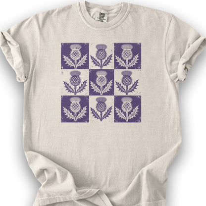 Thistle Box Pattern T-Shirt - Ivory