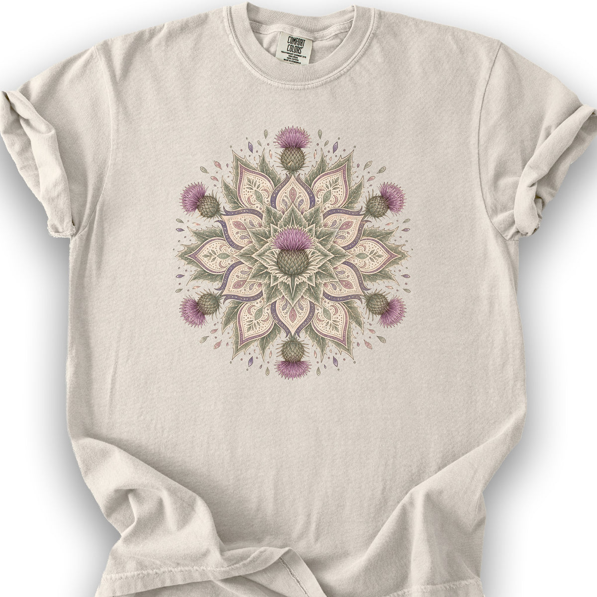 Thistle Mandala T-Shirt - Ivory