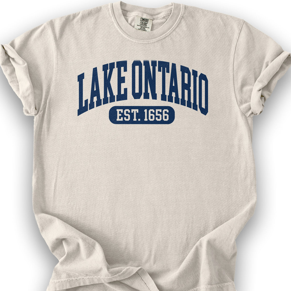 Bargain Bin Overstock! Lake Ontario Varsity T-Shirt - Ivory