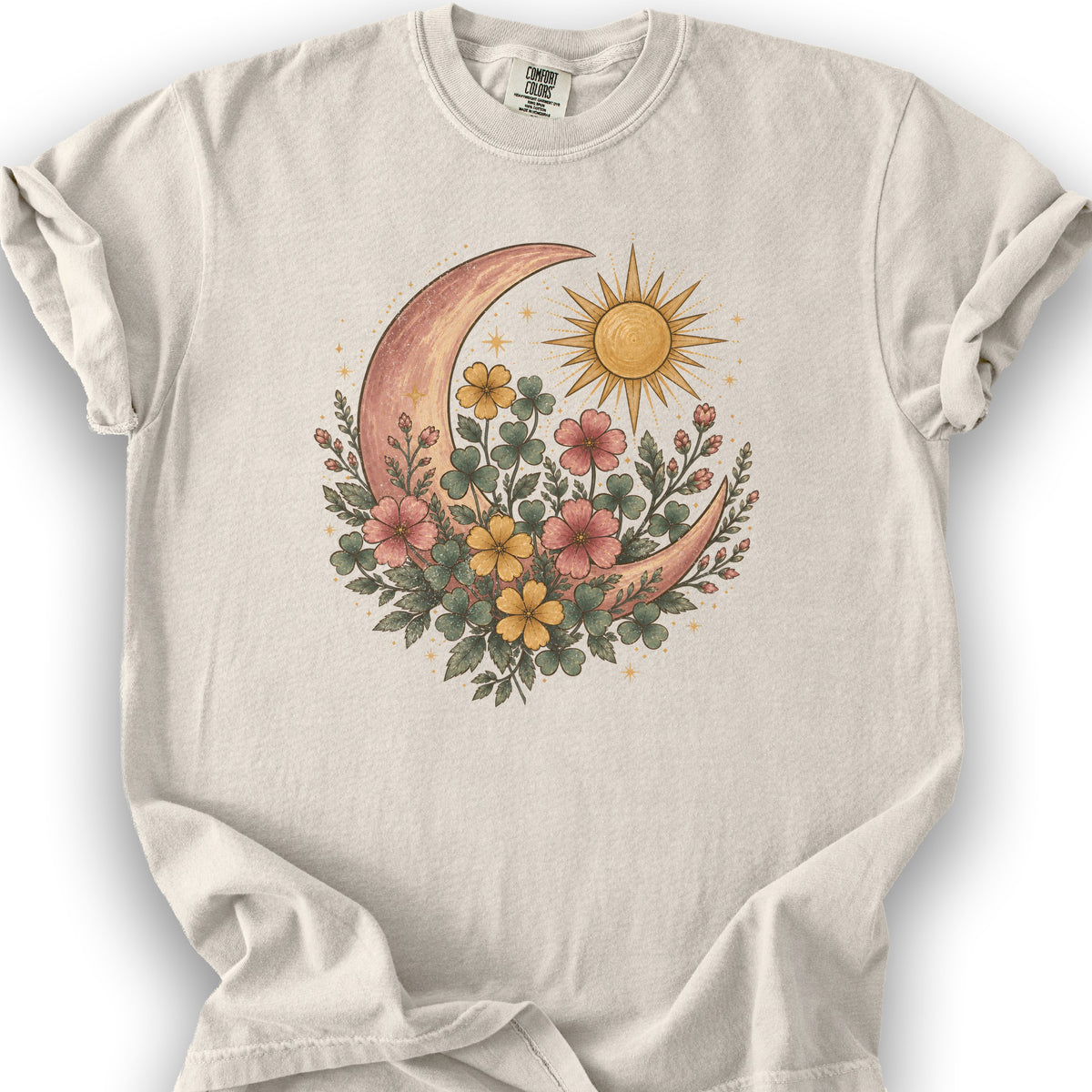 Shamrock Crescent Moon T-Shirt - Ivory