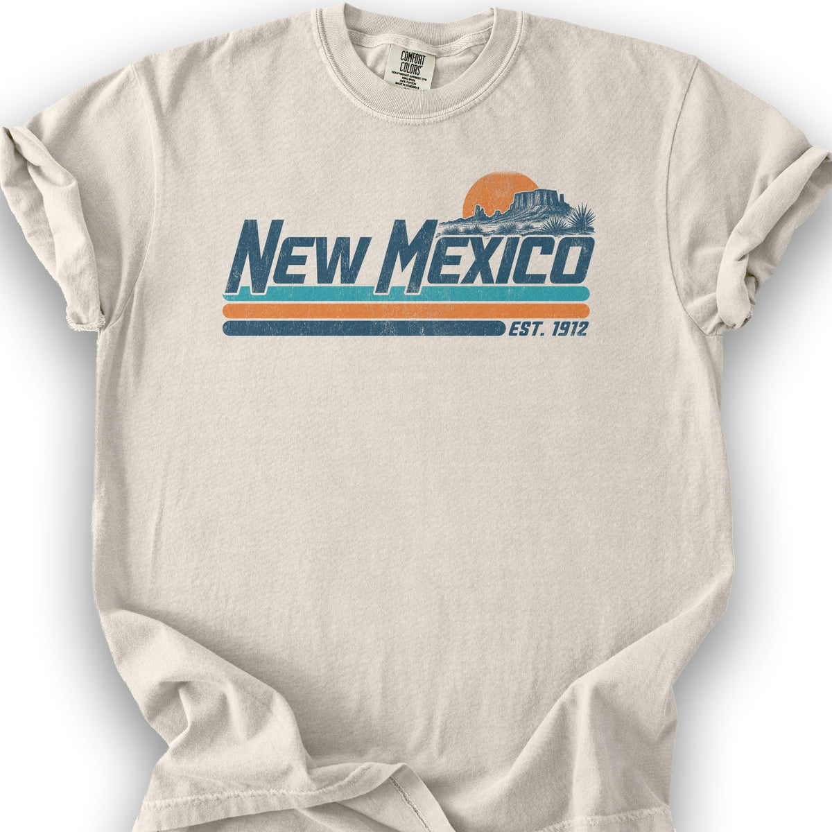 New Mexico Retro Stripe T-Shirt - Ivory