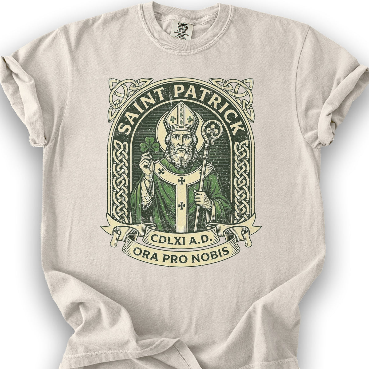 Saint Patrick Ora Pro Nobis T-Shirt - Ivory