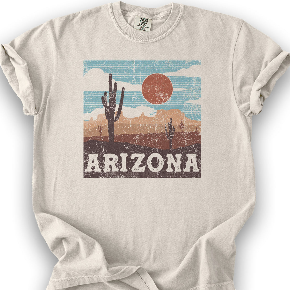 Arizona "Boho Desert" State T-Shirt - Ivory
