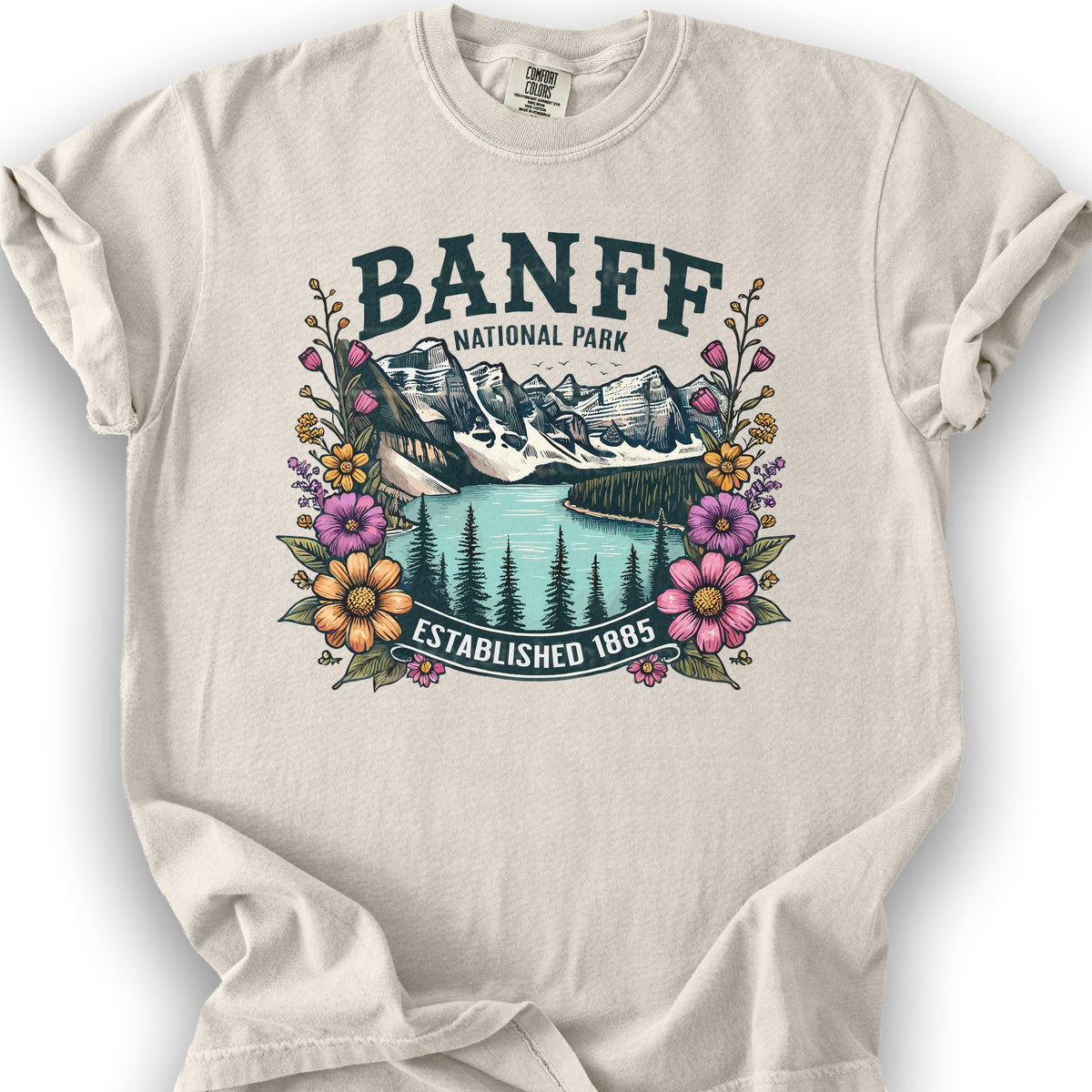 Banff National Park "Wildflower" T-Shirt - Ivory