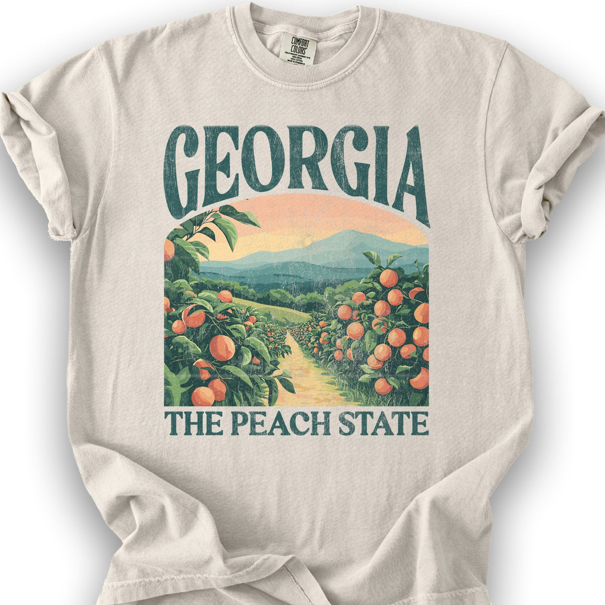 Georgia The Peach State "Big and Bold" T-Shirt - Ivory