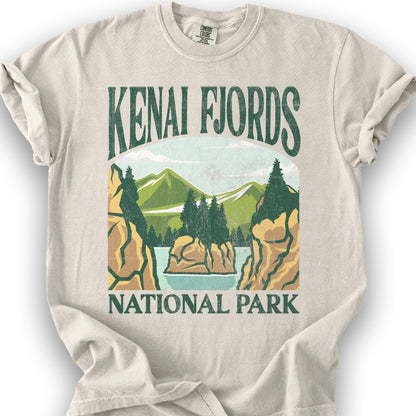 Kenai Fjords National Park "Big and Bold" T-Shirt - Ivory