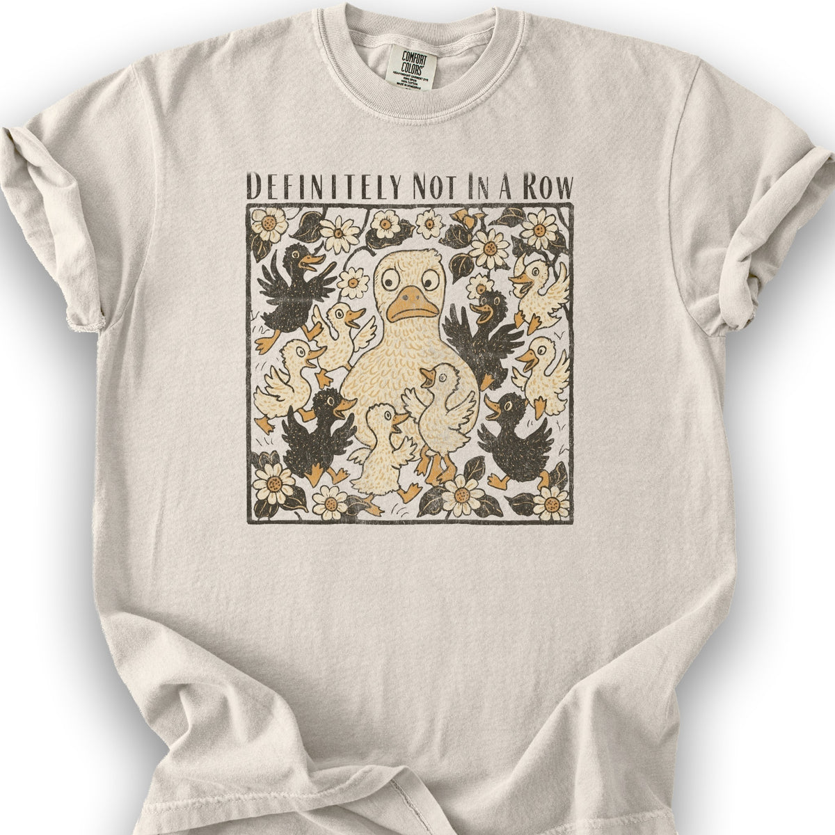Ducks "Definitely Not in a Row" T-Shirt - Ivory