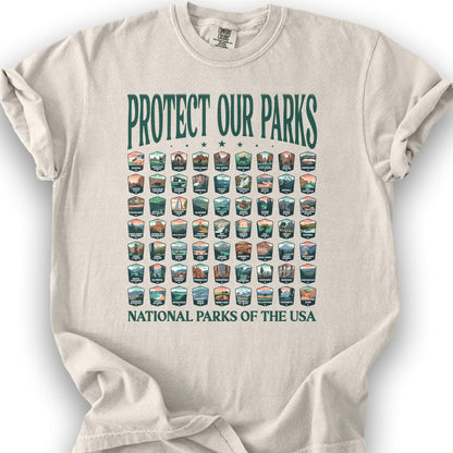 Protect Our Parks Badges T-Shirt - Ivory