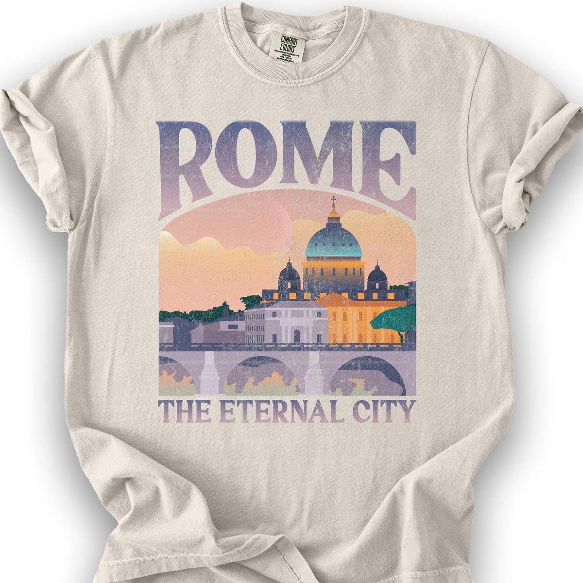 Rome Italy The Eternal City "Big and Bold" T-Shirt - Ivory