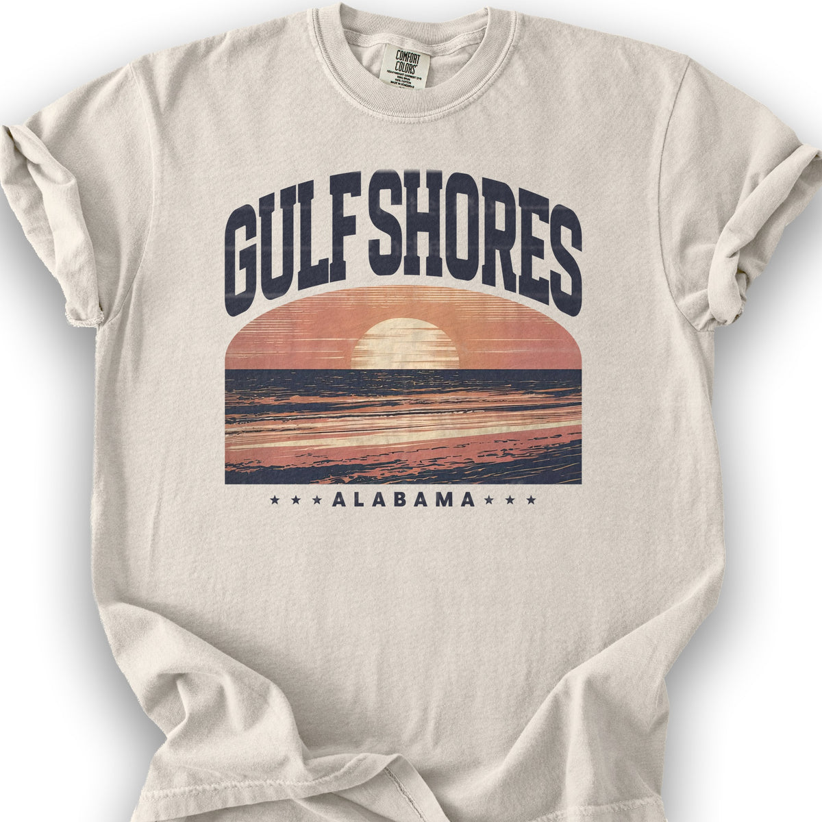 Gulf Shores Alabama "Varsity" Shirt - Ivory