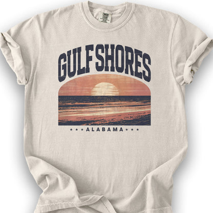 Gulf Shores Alabama "Varsity" Shirt - Ivory