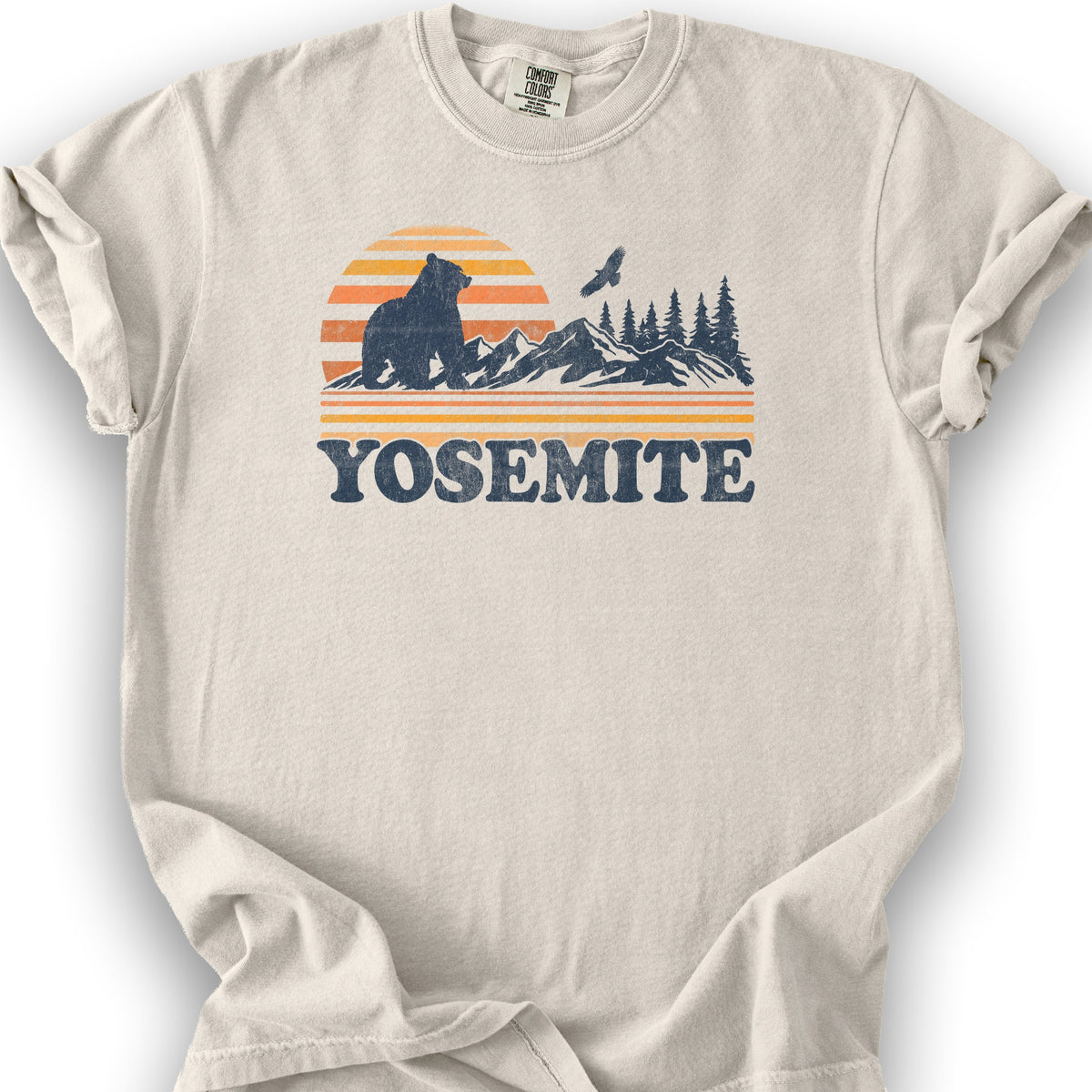 Yosemite Retro Sunset T-Shirt - Ivory
