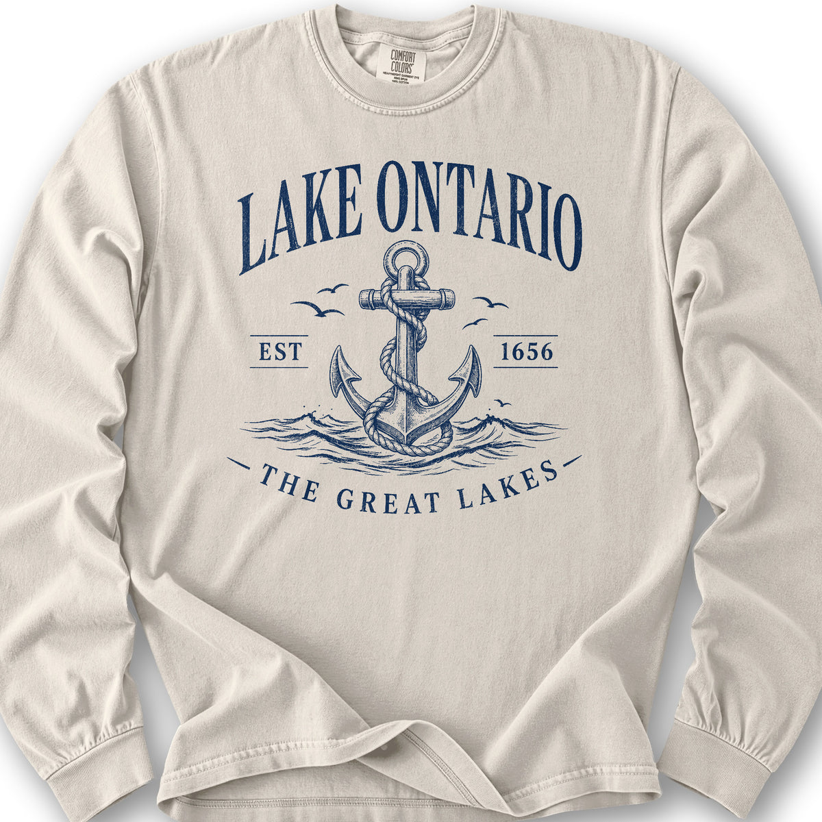 Lake Ontario Anchor Long Sleeve Shirt - Ivory