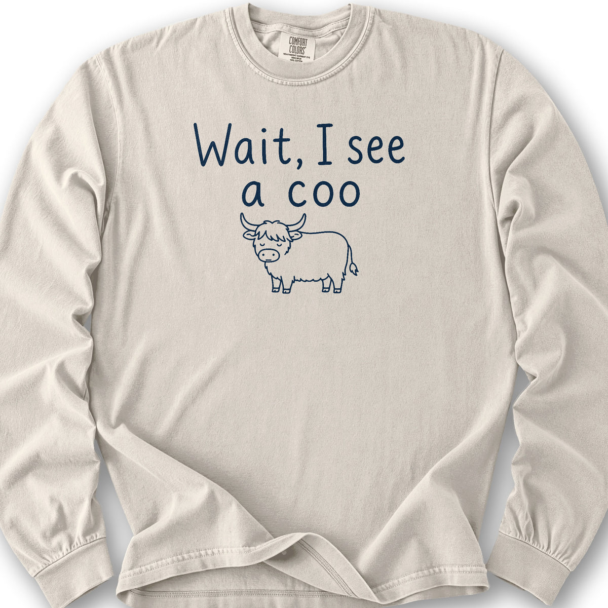 Wait I See A Coo Long Sleeve Shirt - Ivory