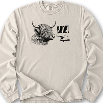 Boop Highland Coo Long Sleeve Shirt - Ivory