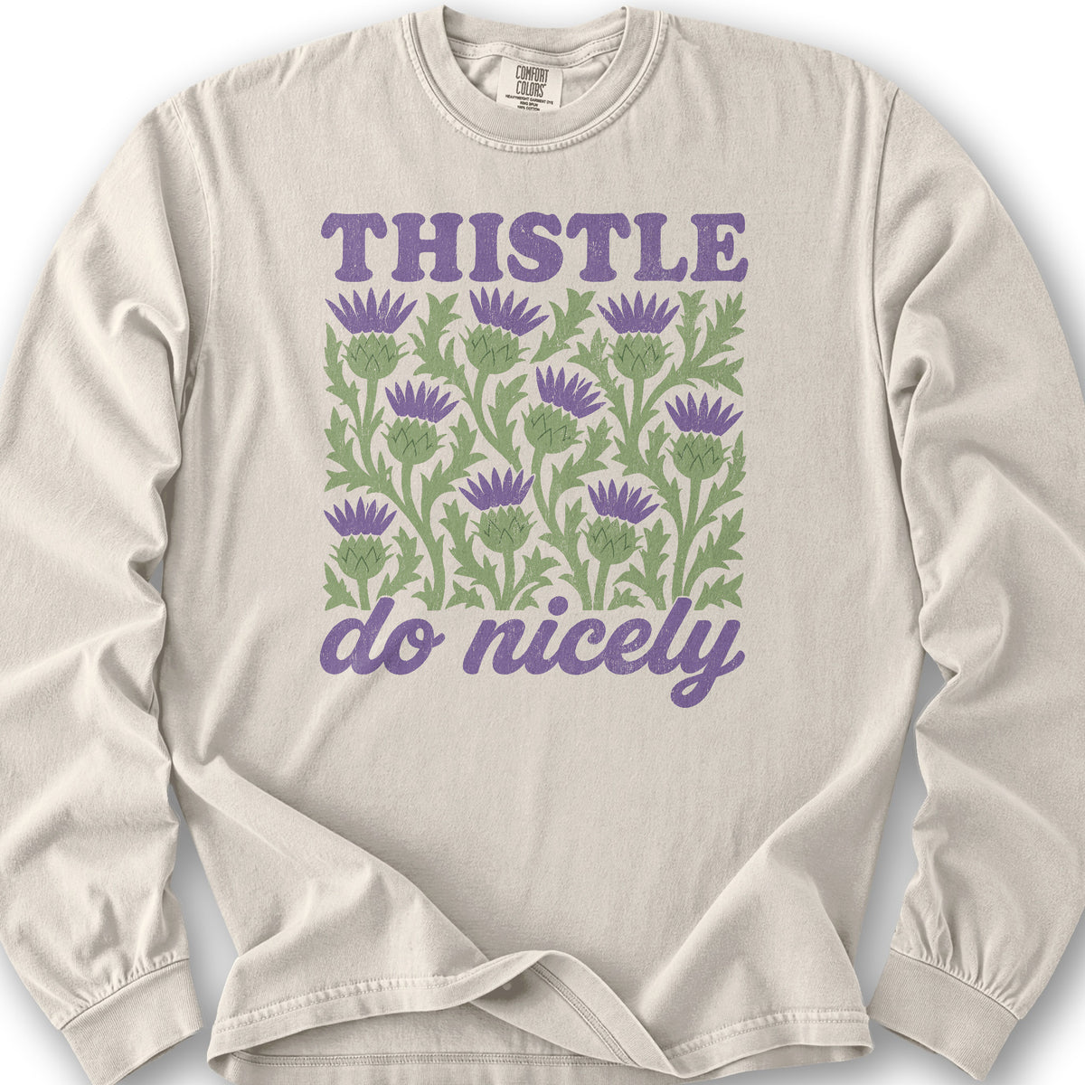 Thistle Do Nicely Long Sleeve Shirt - Ivory
