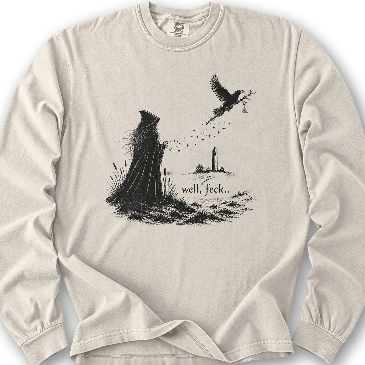 Well Feck Druid Long Sleeve Shirt - Ivory
