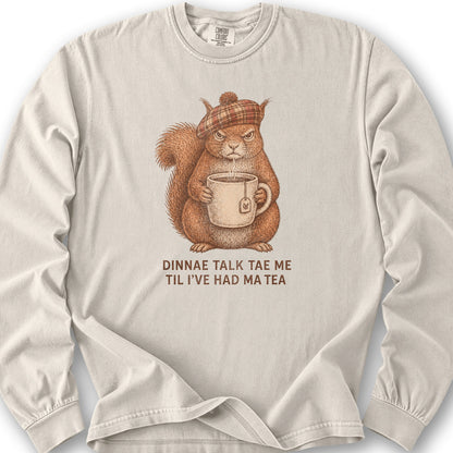 Dinnae Talk Squirrel Long Sleeve Shirt - Ivory