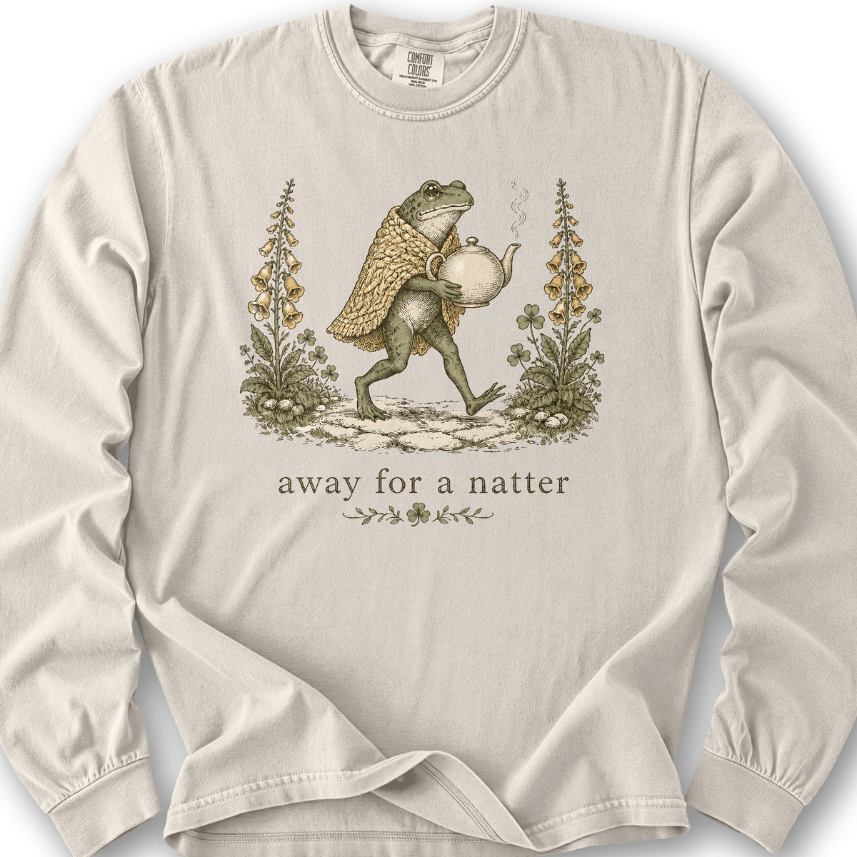 Natter Frog Long Sleeve Shirt - Ivory