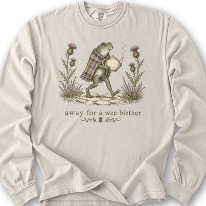 Wee Blether Frog Long Sleeve Shirt - Ivory