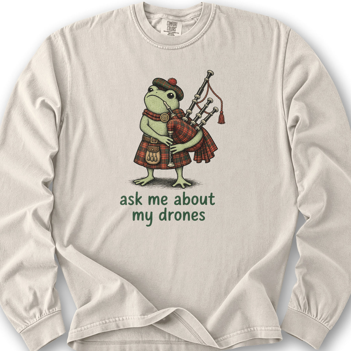 Bagpipe Frog Long Sleeve Shirt