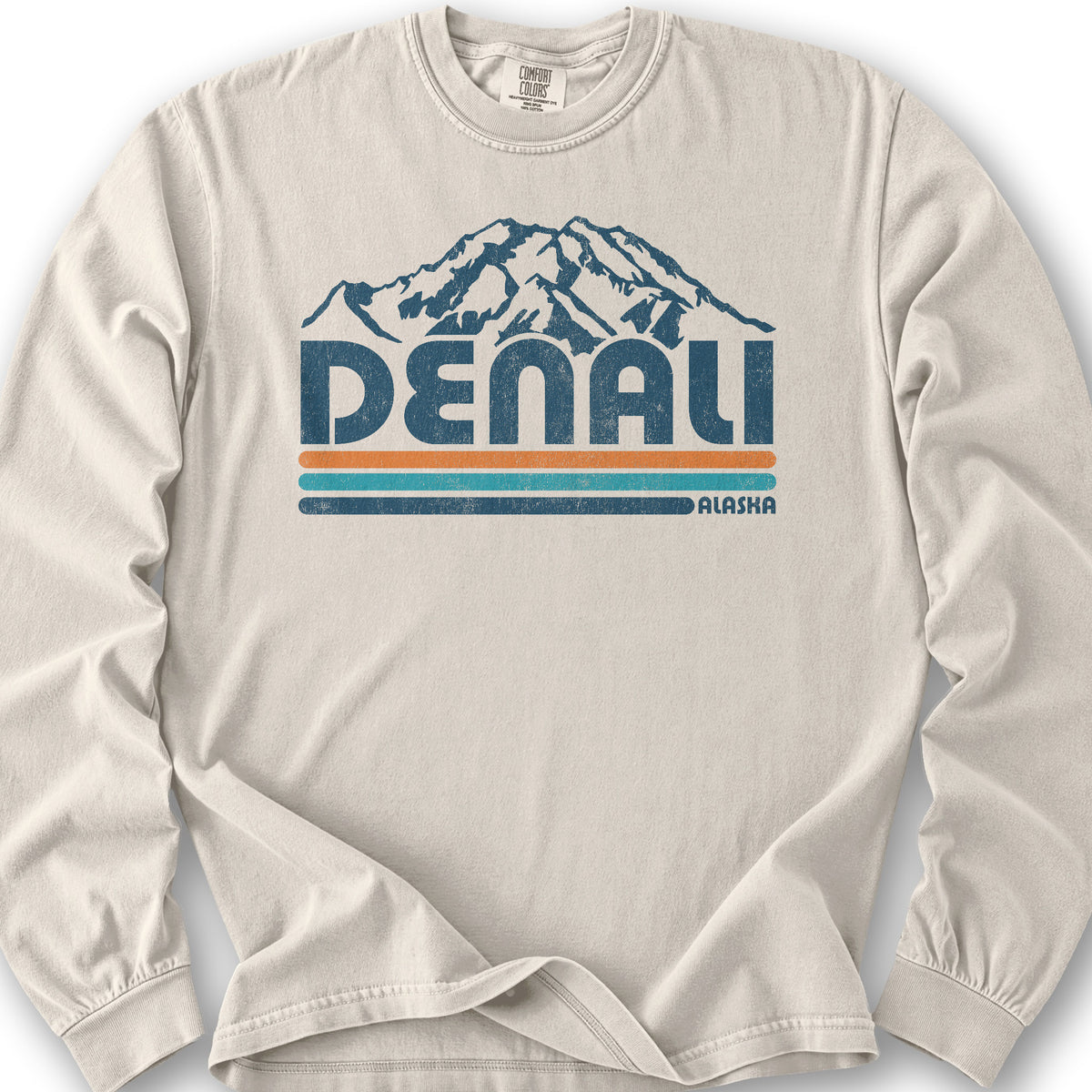 Denali Alaska Retro Stripe Long Sleeve Shirt - Ivory