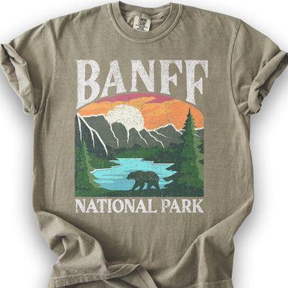 Banff National Park "Big and Bold" T-Shirt - Khaki
