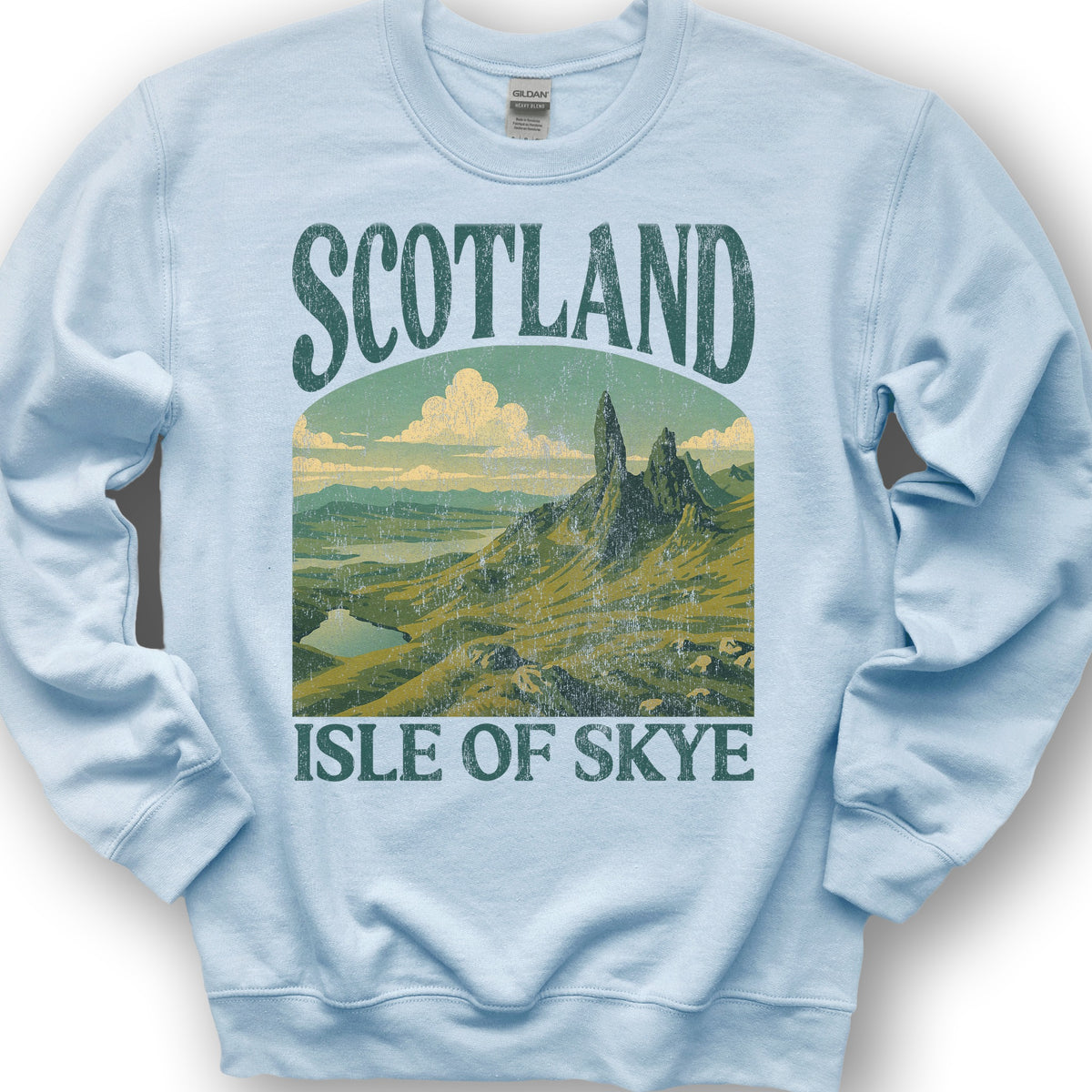Scotland Isle of Skye "Big & Bold" Sweatshirt - Light Blue