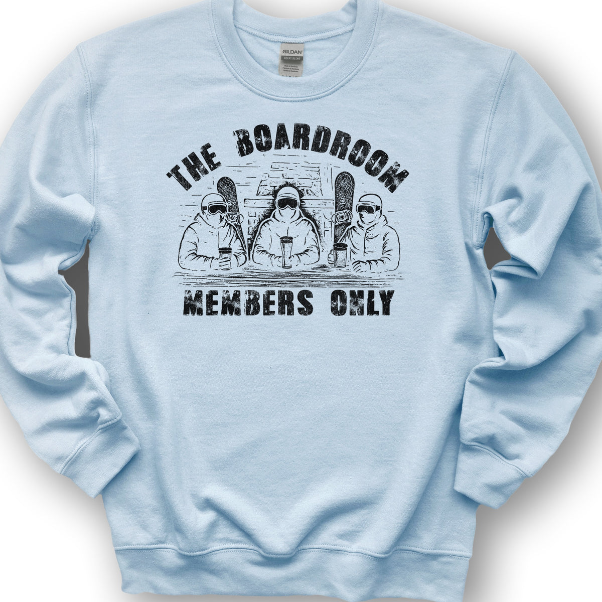 "Boadroom" Snowboard Sweatshirt - Light Blue