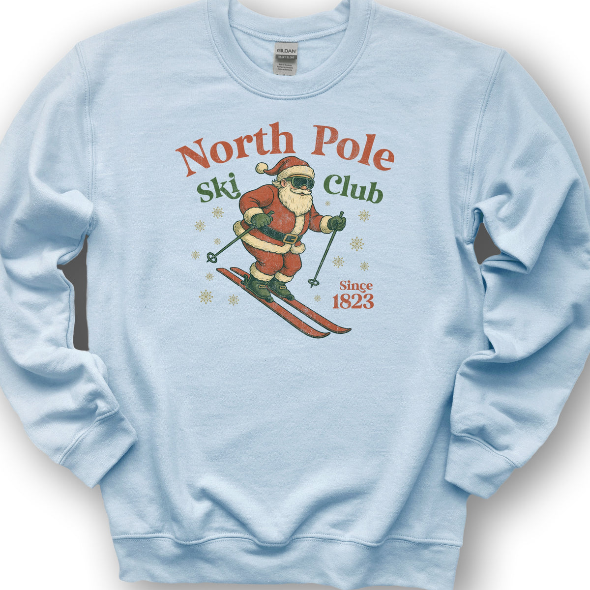 North Pole Ski Club Sweatshirt - Light Blue