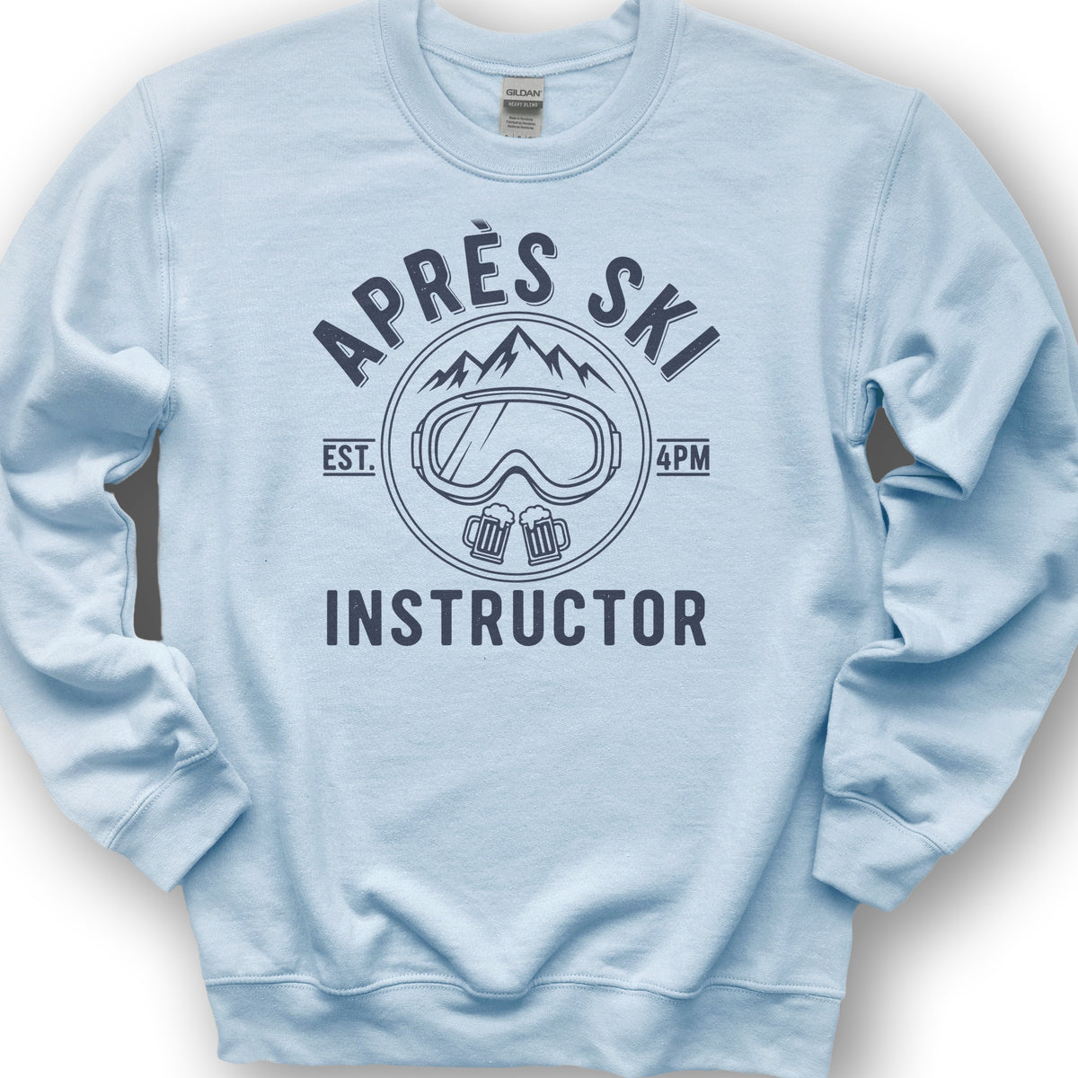 Après Ski Instructor "Goggles" Sweatshirt - Light Blue