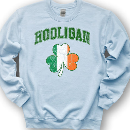 Hooligan Shamrock Sweatshirt - Light Blue