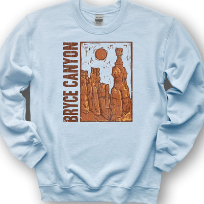 Bryce Canyon Hoodoo Sweatshirt - Light Blue